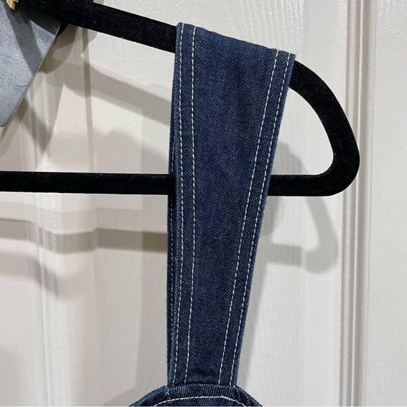 Anthropologie 2X Aureta Studio Corset Denim Cutout Plus Dress NWT - Picture 11 of 13